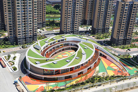 Детский сад в виде эллипса построили в Китае