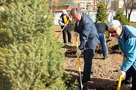 За день в Алматы высадили 4 000 деревьев (фото)