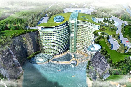 Подземный 80-метровый отель возведут в Китае