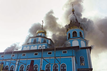 В одной из церквей Алматы произошёл пожар