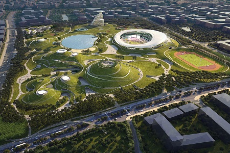 В Китае начали строить крупнейший в мире подземный стадион