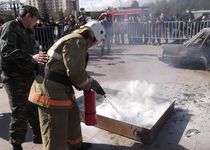 Школьники Астаны боролись с огнём