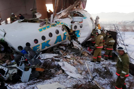 Пассажирский самолёт разбился в&nbsp;Алматы