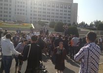 В Алматы обманутые дольщики вышли на акцию протеста